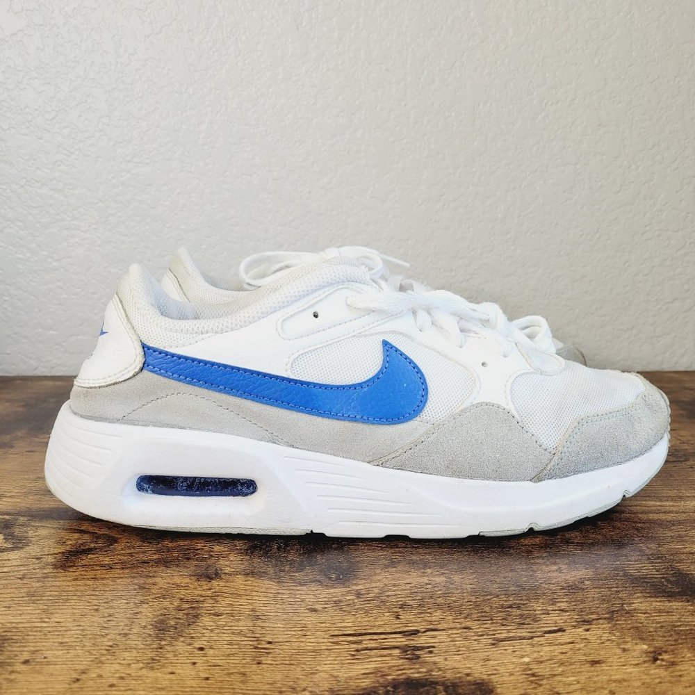 Nike Men's White and Blue Sneakers
